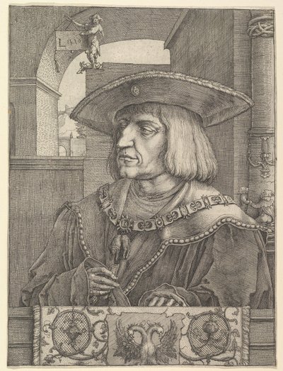 Kejsar Maximilian I, 1520. av Lucas van Leyden