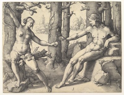 Människans fall, 1530. av Lucas van Leyden