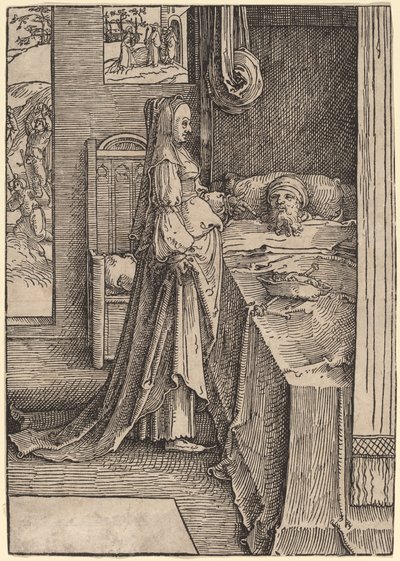 Isebel lovar Nabots vingård till kung Ahab av Lucas van Leyden