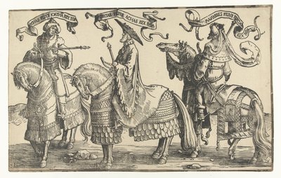 kungarna Ahas, Hiskia och Manasse De tolv kungarna av Israel (serietitel) av Lucas van Leyden