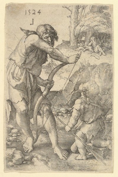 Lamech och Kain, 1524. av Lucas van Leyden