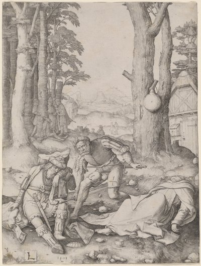 Mahomet och munken Sergius av Lucas van Leyden