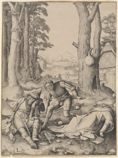 Mahomet och munken Sergius av Lucas van Leyden