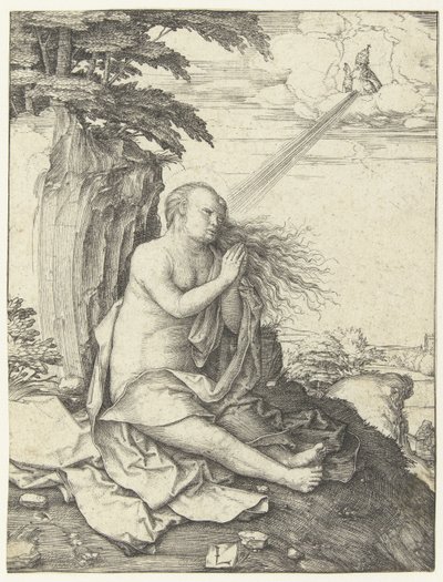 Maria Magdalena i öknen av Lucas van Leyden