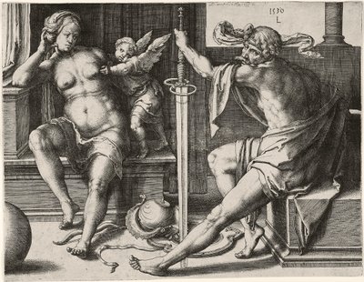 Mars, Venus och Amor av Lucas van Leyden