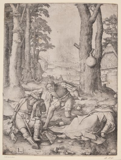 Muhammed och munken Sergius av Lucas van Leyden