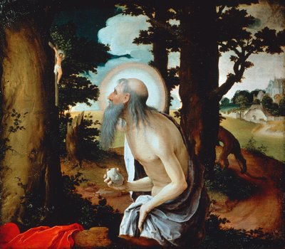 Den botfärdige Sankt Jerome av Lucas van Leyden