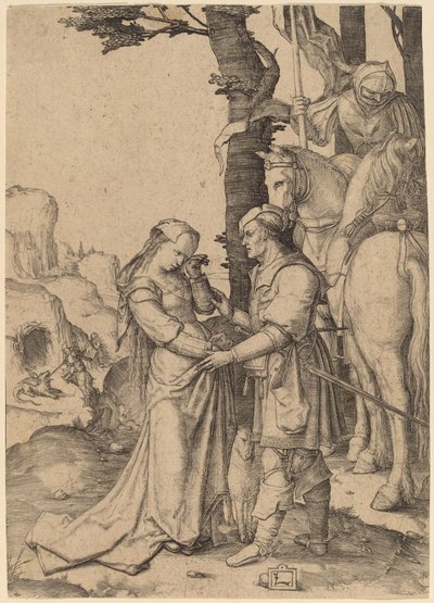 Saint George befriar prinsessan av Lucas van Leyden