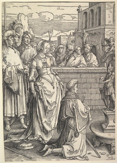 Salomo dyrkar en avgudabild av Lucas van Leyden