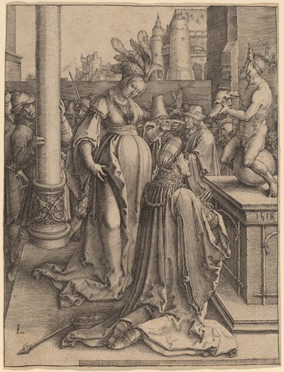 Salomos avgudadyrkan av Lucas van Leyden