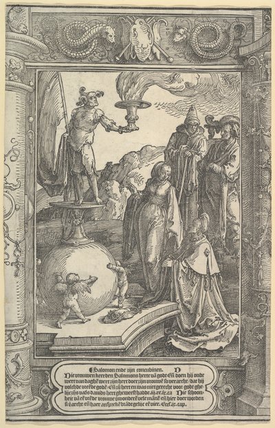 Salomons avgudadyrkan [1 Kungaboken, 11:1-8], ca. 1517. av Lucas van Leyden