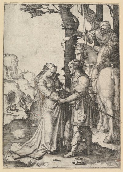 St George Liberating the Princess, ca. 1508. av Lucas van Leyden