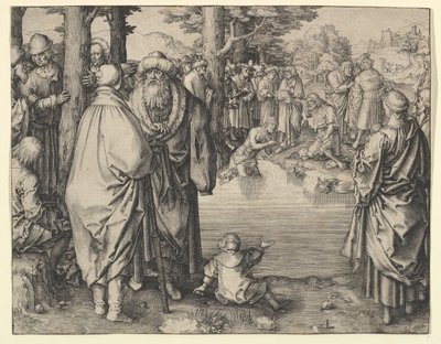Kristi dop i floden Jordan, ca. 1510. av Lucas van Leyden
