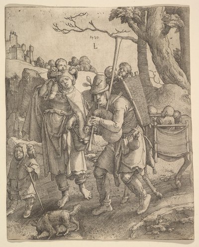 Tiggarna Eulenspiegel, 1520. av Lucas van Leyden