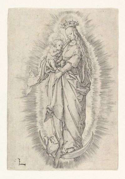 The Crowned Virgin With Child in Glory, ca. 1512. av Lucas van Leyden