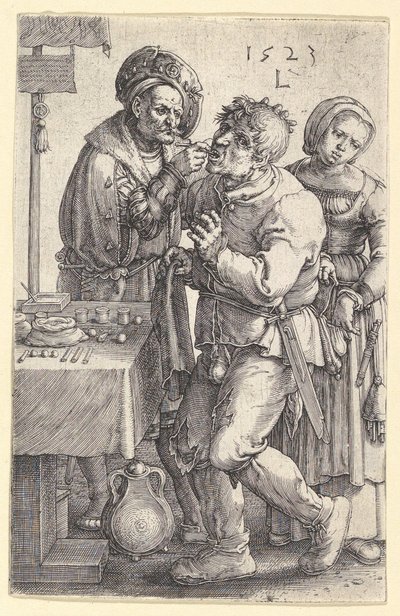 Tandläkaren, 1523. av Lucas van Leyden