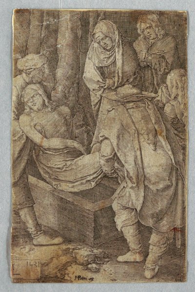 Gravläggningen, från Passionen av Lucas van Leyden