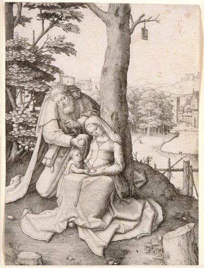 Den heliga familjen av Lucas van Leyden