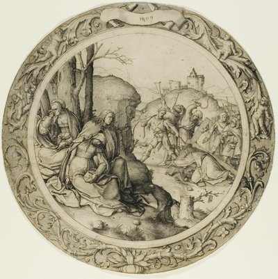 Den runda passionen: Kristus som bär korset av Lucas van Leyden