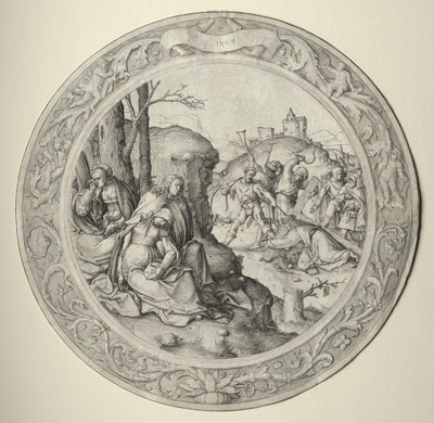 Den runda passionen: Kristus som bär korset av Lucas van Leyden