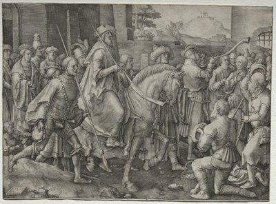 Mordokajs triumf av Lucas van Leyden