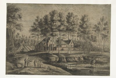 Utsikt över kapucinerklostret i Tervuren av Lucas van Uden