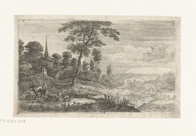 Landskap med en herde av Lucas van Uden