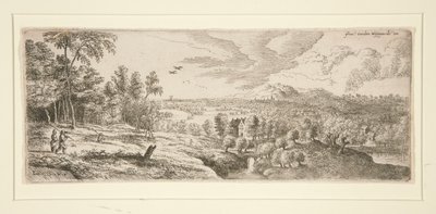 Skog med utsikt över en flod av Lucas van Uden
