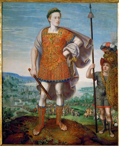 Kejsar Matthias som Publius Cornelius Scipio (olja på trä) av Lucas van Valckenborch