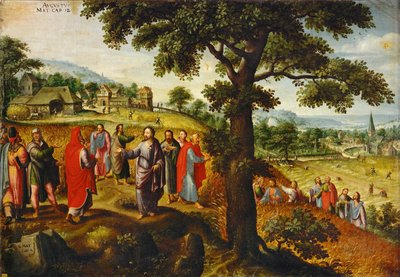 Liknelsen om Shabat - augusti månad från en serie av månaderna (målning på duk) av Lucas van Valckenborch