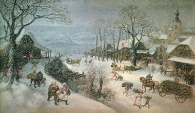 Vinterlandskap - februari av Lucas van Valckenborch