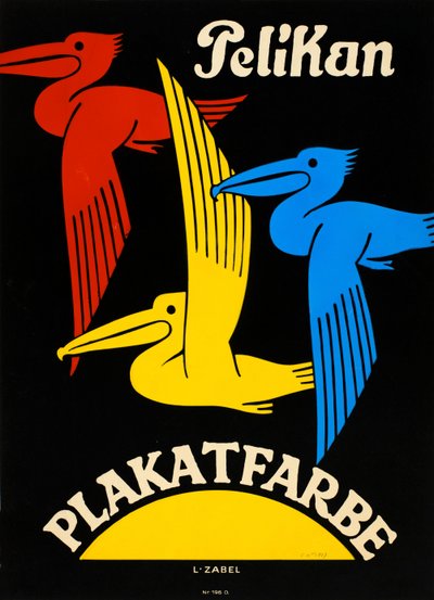 Pelican affischfärg, 1920-1925. av Lucian Zabel