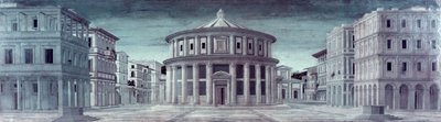 Utsikt över en idealisk stad, 1400-talet av Luciano Laurana