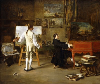 Pergolese i Joseph Vernets studio, 1880 av Lucien Alphonse Gros
