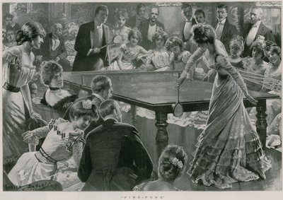 Ping-Pong (litografi) av Lucien Davis