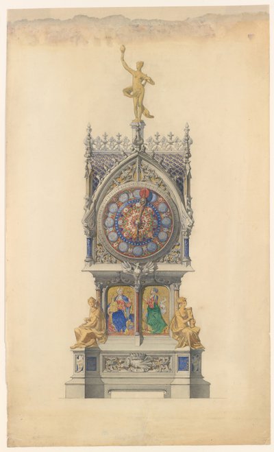 Design för emaljerad klocka, ca. 1882. av Lucien Falize