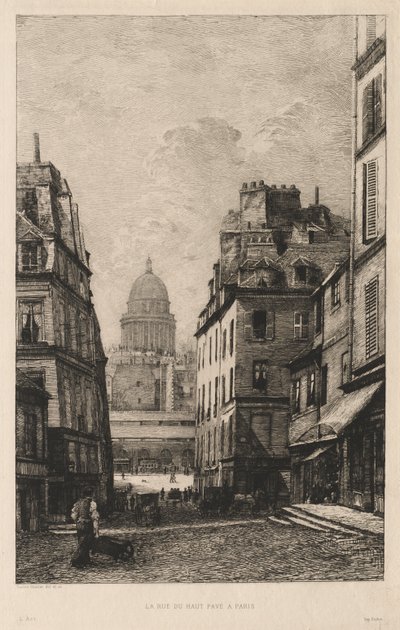 Rue du Haut Pavé i Paris av Lucien Gautier