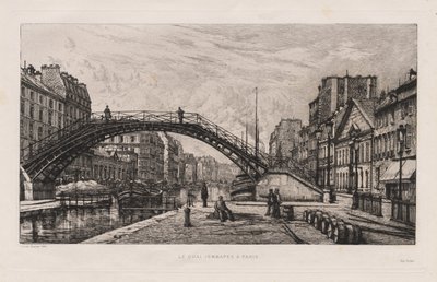 Quai Jemmapes i Paris, 1881. av Lucien Gautier