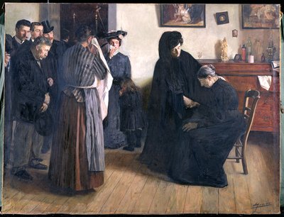 Tröstande (olja på duk) av Lucien Hector Jonas