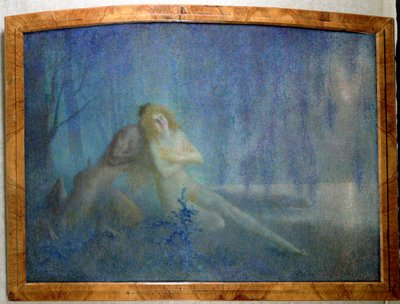 Blue Story (olja på duk) av Lucien Levy-Dhurmer