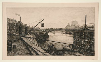 Pont des Saints-Peres i Paris av Lucien Marcelin Gautier
