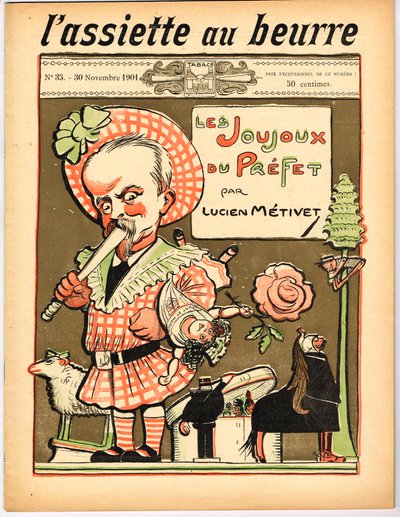Omslag till "The Butter Plate" Satirical in Colors av Lucien Metivet