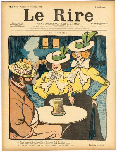 Omslag till "Le Rire", Satirical in Colors av Lucien Metivet