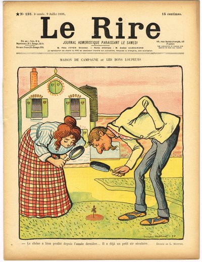 Omslag till "Le Rire", Satirical in Colors av Lucien Metivet