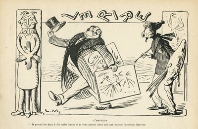 Illustration i Le Rire, 02/03/12 - Amatorn (gravyr) av Lucien Metivet