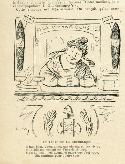 Illustration i Le Rire, 25/09/09 - Republikens tobak (gravyr) av Lucien Metivet
