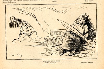 Le Rire rouge, satirisk i svartvitt av Lucien Metivet