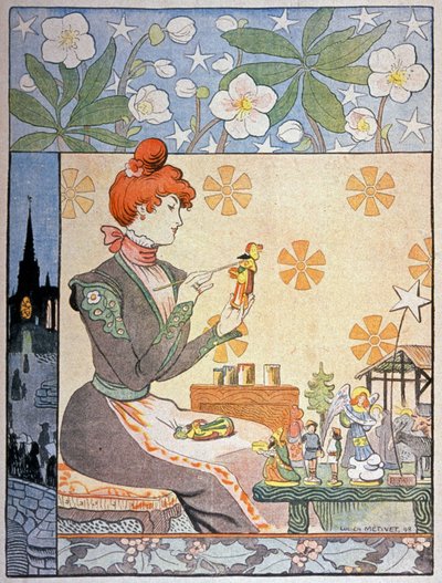 Målning av santoner i Provence. 1898 (Illustration ) av Lucien Metivet