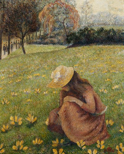 Krokusar; Les Crocus av Lucien Pissarro