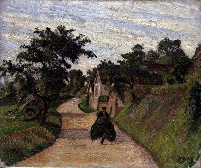 Eragny, Vägen från Gisars till Bazincourt av Lucien Pissarro